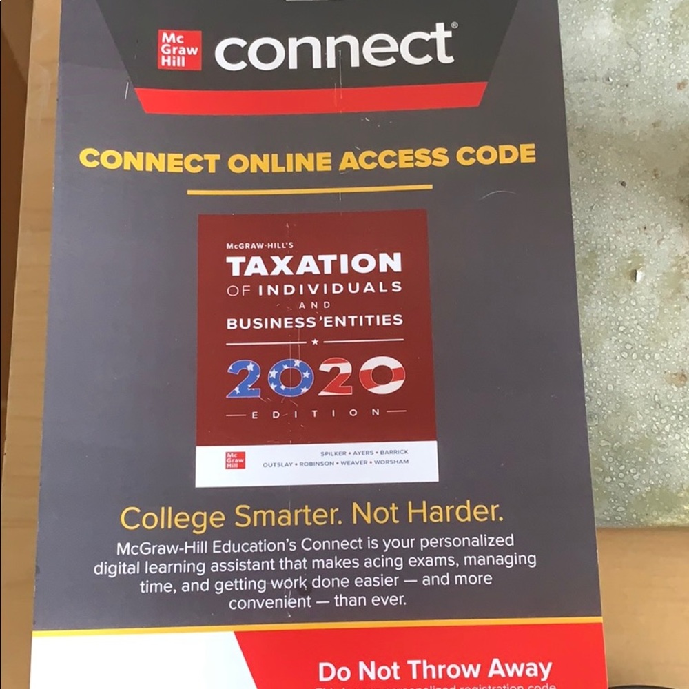 Taxation of Individuals 2020 Spilker Connect Code